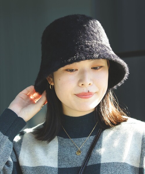 BEAMS HEART（ビームスハート）の「BEAMS HEART / シャギーファー バケット ハット（ハット・レディース・ホワイト/ブラック/ブラウン系その他4・ONE SIZE）」の10枚目の写真