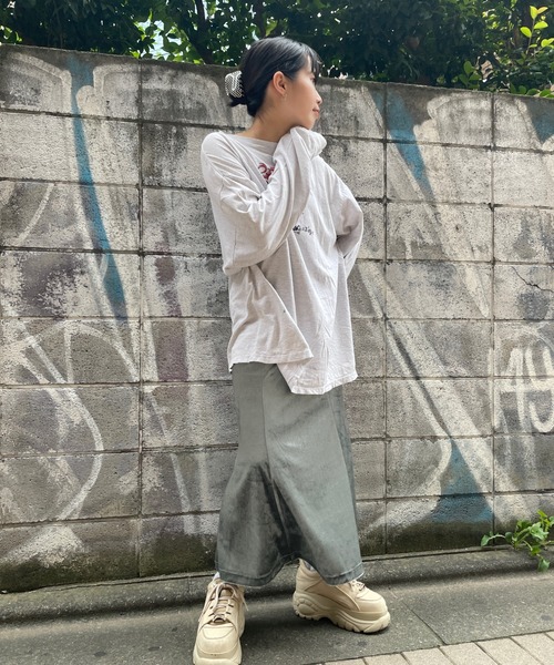 DuKKah（デュカ）の「Dukkah/【低身長向け】ベロアスリットマーメイドスカート（スカート・レディース・ブラック/グレー・X-SMALL）」の6枚目の写真