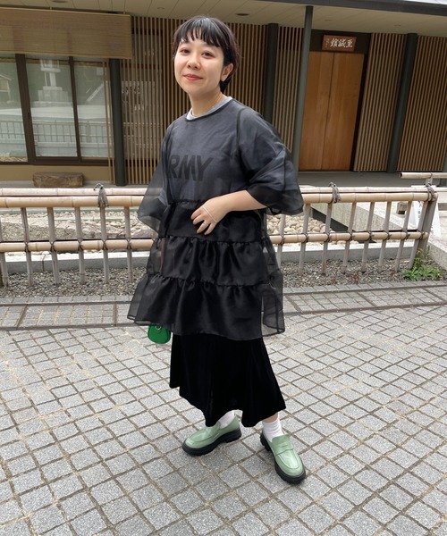 DuKKah（デュカ）の「Dukkah/【低身長向け】ベロアスリットマーメイドスカート（スカート・レディース・ブラック/グレー・X-SMALL）」の3枚目の写真