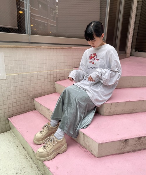 DuKKah（デュカ）の「Dukkah/【低身長向け】ベロアスリットマーメイドスカート（スカート・レディース・ブラック/グレー・X-SMALL）」の15枚目の写真