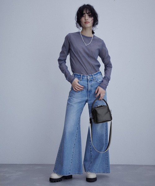 ADAM ET ROPE'（アダムエロペ）の「【2WAY】ワンハンドルMINIキューブバッグ（ハンドバッグ・レディース・ブラック/ワイン・FREE）」の8枚目の写真