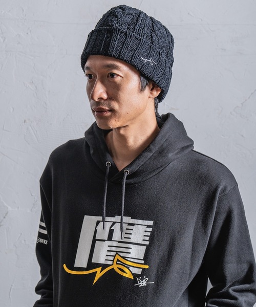 CALL&RESPONSE（コールアンドレスポンス）の「mko10710- SAISENTAKU-ケーブル編みニットキャップ（ニットキャップ/ビーニー・メンズ・グレー/ベージュ/ブラック・FREE）」の9枚目の写真