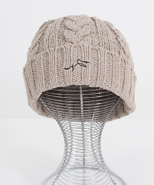 CALL&RESPONSE（コールアンドレスポンス）の「mko10710- SAISENTAKU-ケーブル編みニットキャップ（ニットキャップ/ビーニー・メンズ・グレー/ベージュ/ブラック・FREE）」の11枚目の写真