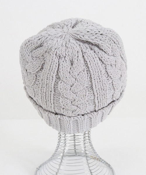 CALL&RESPONSE（コールアンドレスポンス）の「mko10710- SAISENTAKU-ケーブル編みニットキャップ（ニットキャップ/ビーニー・メンズ・グレー/ベージュ/ブラック・FREE）」の14枚目の写真