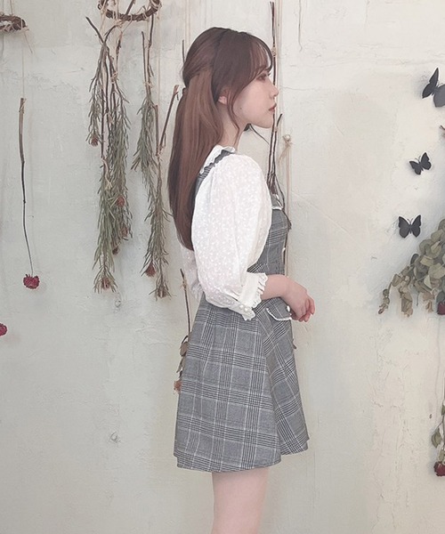 Swankiss（スワンキス）の「SX furi check O/P（ワンピース・レディース・ブラック/ブラウン・FREE）」の8枚目の写真