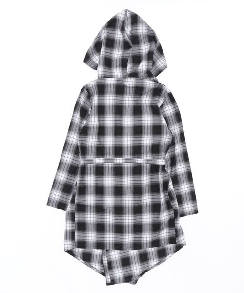 semantic design（セマンティックデザイン）の「セマンティックデザイン チェック柄 ルーズ フードコーディガン（その他アウター・メンズ・ホワイト×ブラック/ダークウッド・MEDIUM/LARGE）」の3枚目の写真