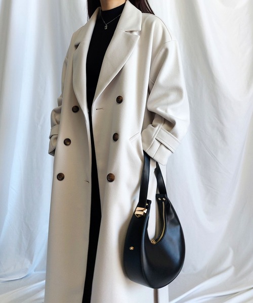 me+em select（ミームセレクト）の「※※【 ２ｗａｙ 】ハーフムーンフォルムハンドバッグ（ハンドバッグ・レディース・ブラック/アイボリー/グリーン/オレンジ・FREE）」の14枚目の写真