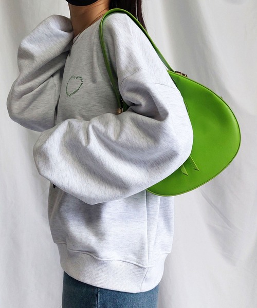 me+em select（ミームセレクト）の「※※【 ２ｗａｙ 】ハーフムーンフォルムハンドバッグ（ハンドバッグ・レディース・ブラック/アイボリー/グリーン/オレンジ・FREE）」の18枚目の写真