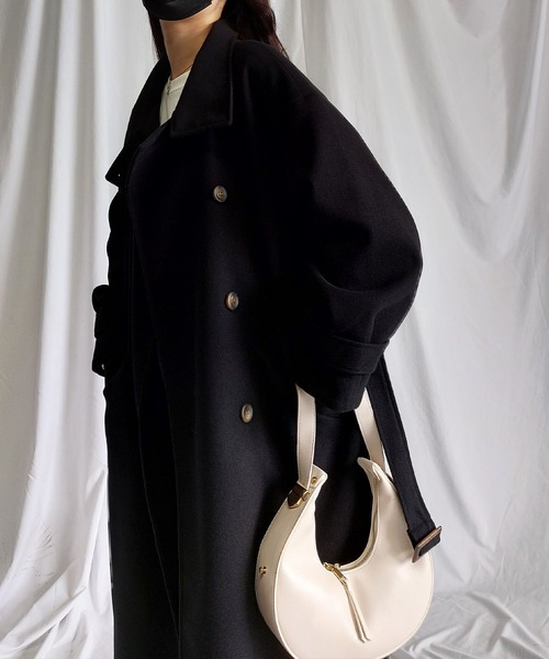 me+em select（ミームセレクト）の「※※【 ２ｗａｙ 】ハーフムーンフォルムハンドバッグ（ハンドバッグ・レディース・ブラック/アイボリー/グリーン/オレンジ・FREE）」の13枚目の写真