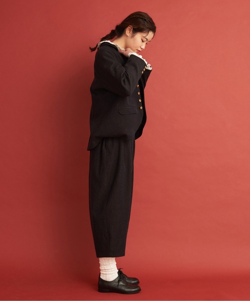 Malle（マル）の「Malle ウール/コットン/リネン サックコート（その他アウター・レディース・ネイビー・FREE）」の10枚目の写真