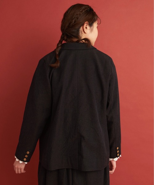 Malle（マル）の「Malle ウール/コットン/リネン サックコート（その他アウター・レディース・ネイビー・FREE）」の6枚目の写真