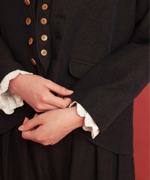 Malle（マル）の「Malle ウール/コットン/リネン サックコート（その他アウター・レディース・ネイビー・FREE）」の15枚目の写真