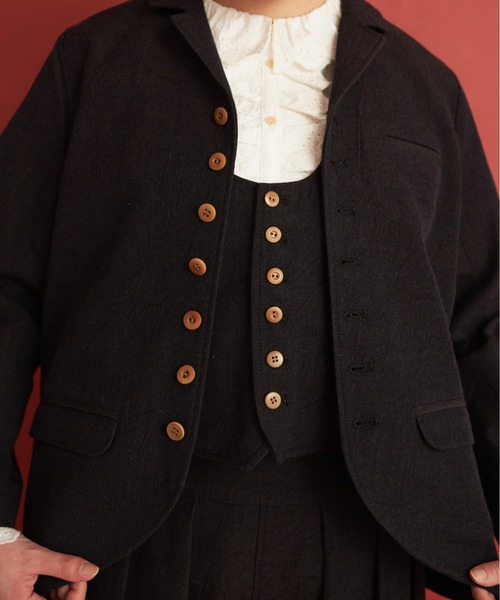 Malle（マル）の「Malle ウール/コットン/リネン サックコート（その他アウター・レディース・ネイビー・FREE）」の16枚目の写真