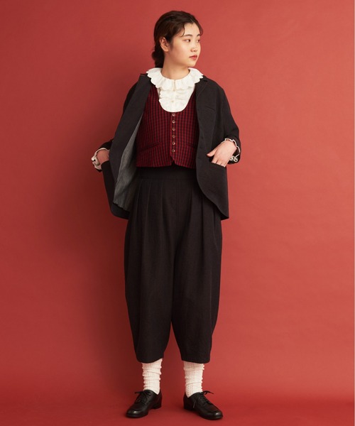 Malle（マル）の「Malle ウール/コットン/リネン サックコート（その他アウター・レディース・ネイビー・FREE）」の9枚目の写真