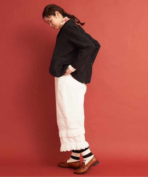 Malle（マル）の「Malle ウール/コットン/リネン サックコート（その他アウター・レディース・ネイビー・FREE）」の13枚目の写真