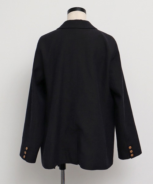 Malle（マル）の「Malle ウール/コットン/リネン サックコート（その他アウター・レディース・ネイビー・FREE）」の2枚目の写真