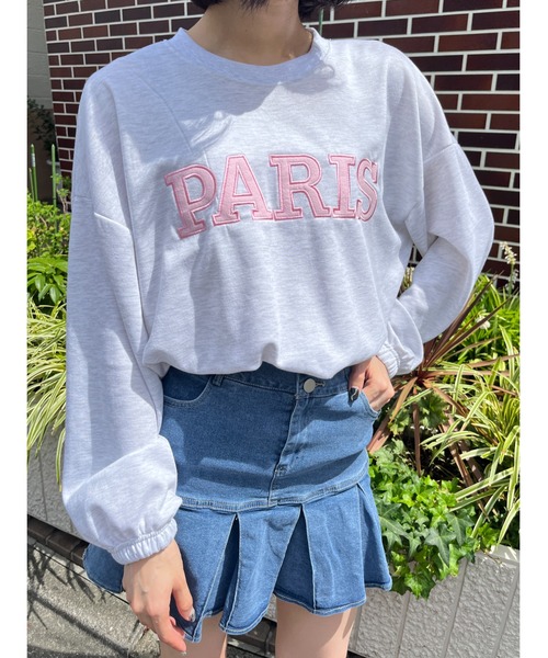WC（ダブル シー）の「PARISロゴライトスウェット（スウェット・レディース・ブラック/グレー・FREE）」の2枚目の写真