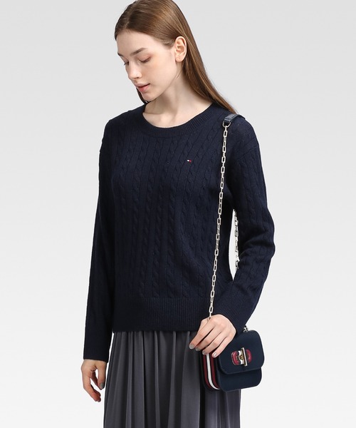 TOMMY HILFIGER（トミーヒルフィガー）の「ソフトウールケーブルクルー