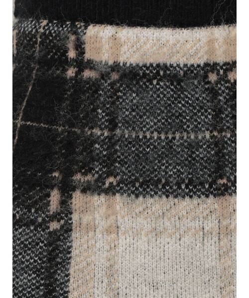 EMODA(エモダ)の「チェックニットミニスカート(スカート・レディース・ブラック/ベージュ/グリーン・FREE)」の10枚目の写真