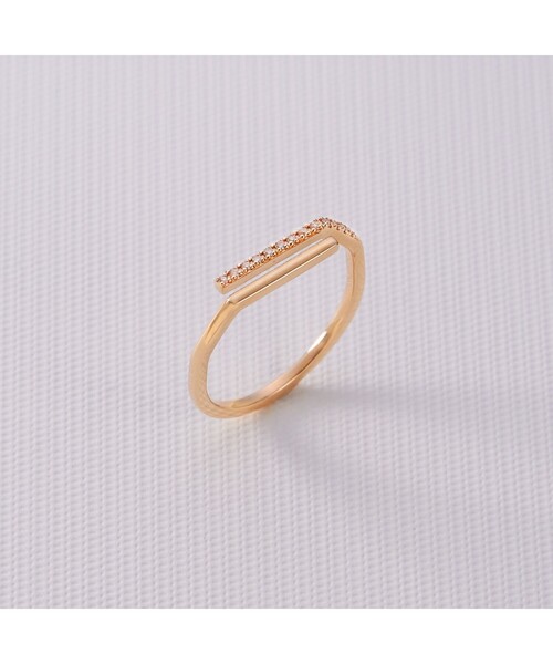 K10ダイヤモンド スリットオーバーラップ リング（リング）｜COCOSHNIK（ココシュニック）