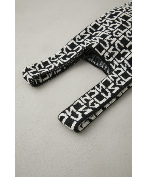 AZUL by moussy(アズールバイマウジー)の「MONOGRAM KNIT MARCHE BAG/モノグラムニットマルシェバッグ(ショルダーバッグ・メンズ・ホワイト系その他/ブラック系その他・FREE)」の7枚目の写真