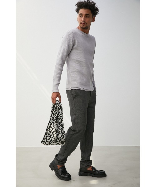 AZUL by moussy(アズールバイマウジー)の「MONOGRAM KNIT MARCHE BAG/モノグラムニットマルシェバッグ(ショルダーバッグ・メンズ・ホワイト系その他/ブラック系その他・FREE)」の10枚目の写真