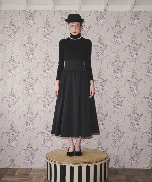 MIRO AMURETTE(ミロアミュレット)の「neck ribbon knit/ネックリボンニット(ニット/セーター・レディース・ブラック・FREE)」の14枚目の写真