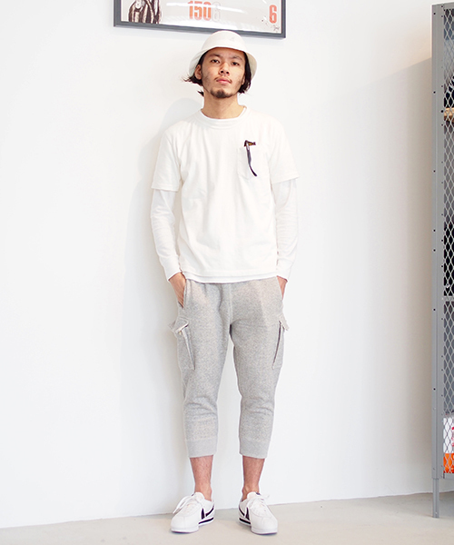 Sanca(サンカ)の「Sanca×BEAMS / 別注 天竺 レイヤード Tシャツ(Tシャツ/カットソー・メンズ・ホワイト/グレー・2/1/3/4)」の14枚目の写真