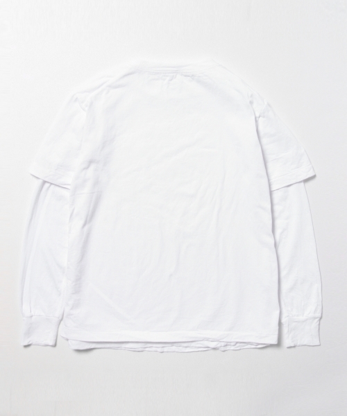 Sanca(サンカ)の「Sanca×BEAMS / 別注 天竺 レイヤード Tシャツ(Tシャツ/カットソー・メンズ・ホワイト/グレー・2/1/3/4)」の6枚目の写真