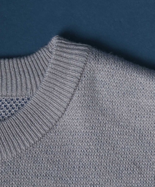 ANPAS（アンパス）の「Flower Total Pattern Jacquard Knit Pullover/花柄 オーバーサイズ ジャガード ニット プルオーバー（ニット/セーター・メンズ・チャコールグレー/グレー/アイボリー/ネイビー/ブルー・M/L）」の10枚目の写真