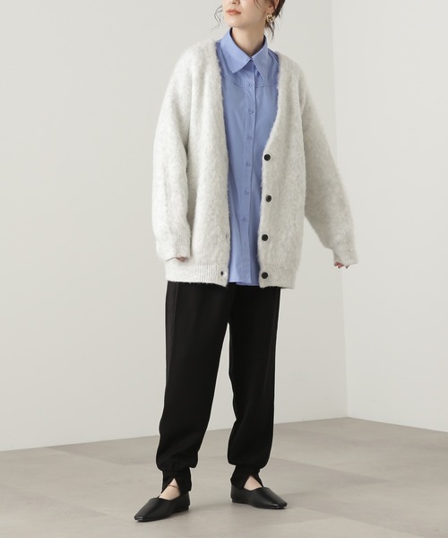 N.(N. Natural Beauty Basic)(エヌエヌナチュラルビューティーベーシック)の「◆スリットジョガーパンツ(スウェットパンツ・レディース・ブラック/ブルー/オフホワイト・MEDIUM)」の3枚目の写真