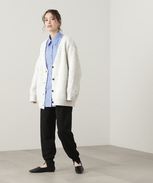 N.(N. Natural Beauty Basic)(エヌエヌナチュラルビューティーベーシック)の「◆スリットジョガーパンツ(スウェットパンツ・レディース・ブラック/ブルー/オフホワイト・MEDIUM)」の12枚目の写真