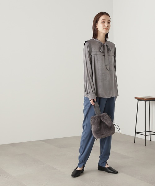 N.(N. Natural Beauty Basic)(エヌエヌナチュラルビューティーベーシック)の「◆スリットジョガーパンツ(スウェットパンツ・レディース・ブラック/ブルー/オフホワイト・MEDIUM)」の10枚目の写真