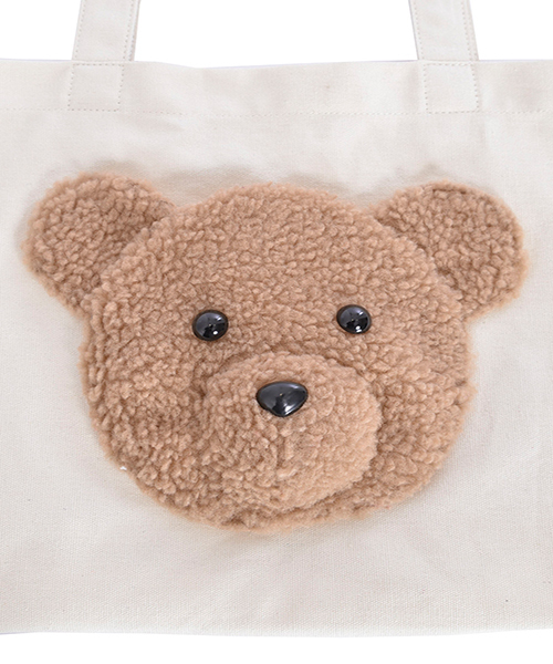 merry jenny(メリージェニー)の「もこもこbearトート(トートバッグ・レディース・オフホワイト/ライトブルー/ブルー/インディゴブルー・FREE)」の7枚目の写真
