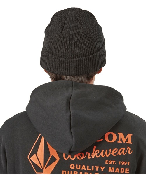 VOLCOM(ボルコム)の「【VOLCOM】VOLCOM WKWEAR BEANIE(ニットキャップ/ビーニー・メンズ・ブラック/オレンジ・O/S)」の6枚目の写真