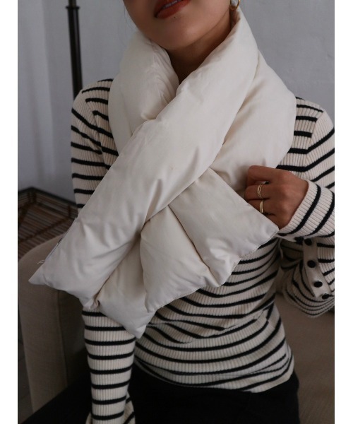 TRUNC（トランクエイティーエイト）の「Padding Big Stall（ストール/ショール・レディース・アイボリー・FREE）」の10枚目の写真