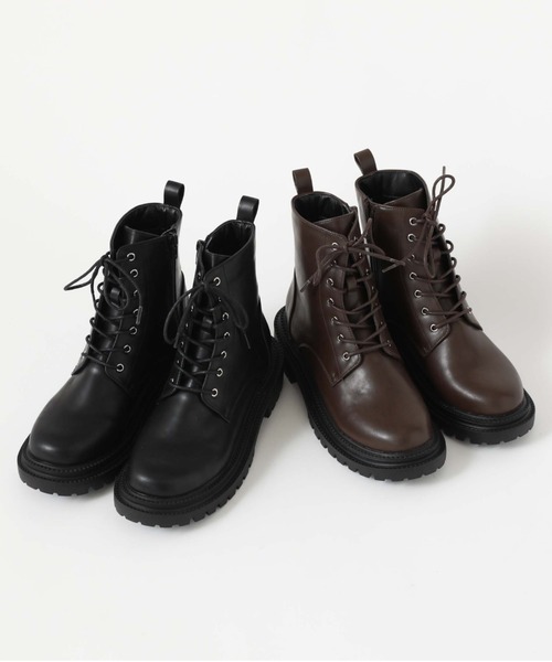 archives(アルシーヴ)の「レースアップブーツ(ブーツ・レディース・ブラウン/ブラック・MEDIUM/LARGE)」の18枚目の写真