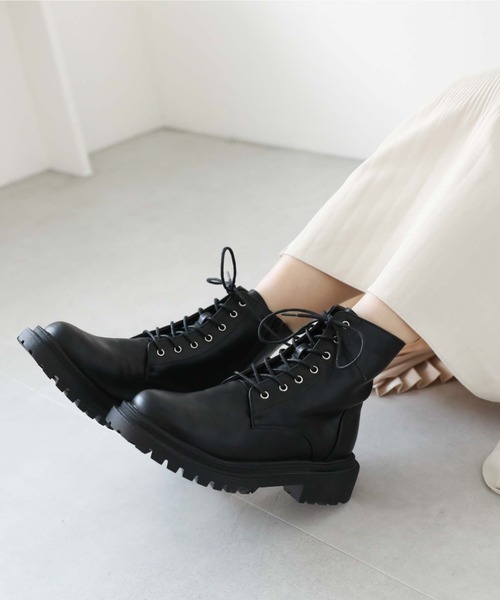 archives(アルシーヴ)の「レースアップブーツ(ブーツ・レディース・ブラウン/ブラック・MEDIUM/LARGE)」の6枚目の写真