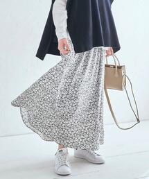 coen | フラワープリントロングスカート(スカート)
