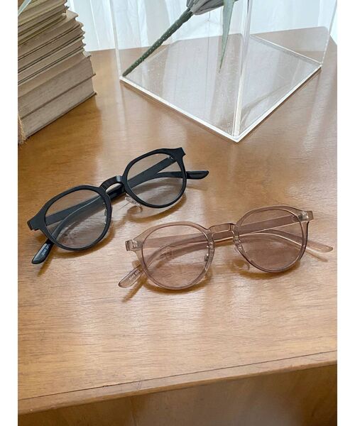 Ungrid（アングリッド）の「ラウンドフレームサングラス（サングラス・レディース・ブラック/ブラウン・FREE）」の7枚目の写真