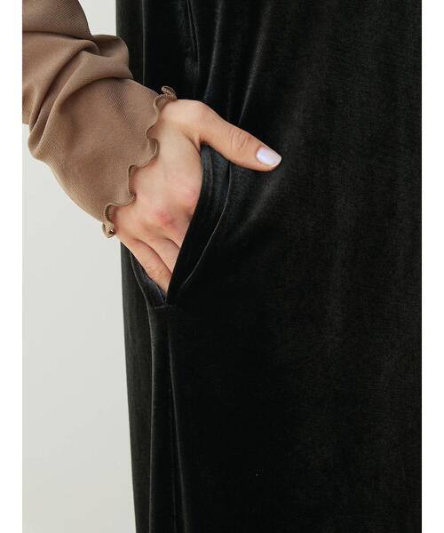 Green Parks(グリーンパークス)の「洗える2WAYベロアジャンパースカート(ジャンパースカート・レディース・ネイビー/ブラック/ホワイト系その他2・FREE)」の12枚目の写真