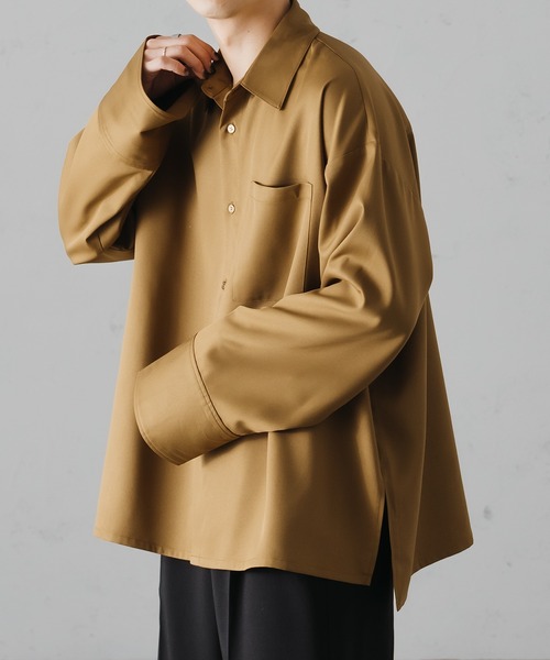 epnok（エプノック）の「サイドスリットロングカフスシャツ（シャツ/ブラウス・メンズ・チャコールグレー/ブラック/マスタード・SMALL/MEDIUM/LARGE）」の18枚目の写真