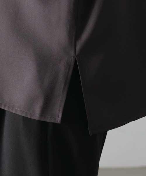 epnok（エプノック）の「サイドスリットロングカフスシャツ（シャツ/ブラウス・メンズ・チャコールグレー/ブラック/マスタード・SMALL/MEDIUM/LARGE）」の5枚目の写真