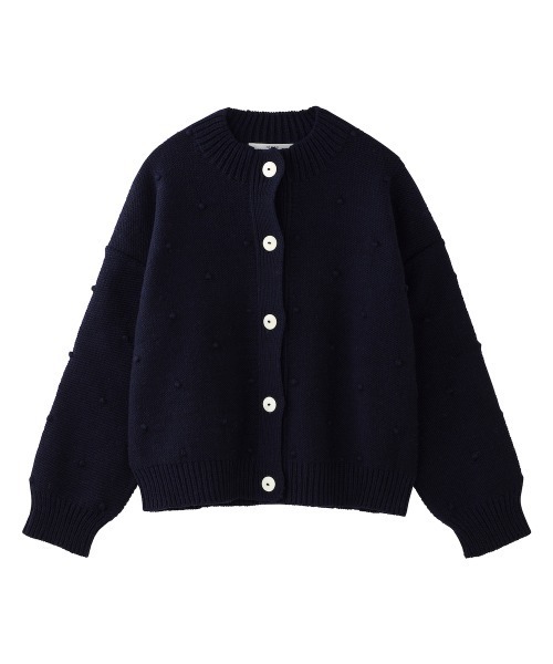 NIMES（ニーム）の「PERU KNIT ポップコーンカーディガン（カーディガン/ボレロ・レディース・ブルー/ネイビー/ホワイト・FREE）」の3枚目の写真
