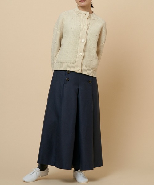 NIMES（ニーム）の「PERU KNIT ポップコーンカーディガン（カーディガン/ボレロ・レディース・ブルー/ネイビー/ホワイト・FREE）」の5枚目の写真