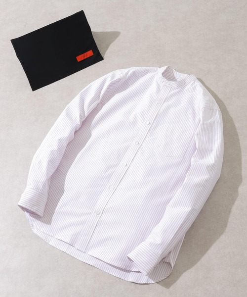 URBAN RESEARCH ROSSO MEN(アーバンリサーチロッソメン)の「『WEB限定』『XXLサイズあり』『抗菌/消臭』ハイパフォーマンスオックスバンドカラーシャツ(シャツ/ブラウス・メンズ・ブラック/ライトブルー/ホワイト/インディゴブルー/グレー/ブラック系その他/ストライプ/グリーン系その他/ブラウン系その他/ピンク系その他/ネイビー/ブルー系その他/グレー系その他/ベージュ・X-LARGE/LARGE/MEDIUM/SMALL/XX-LARGE)」の13枚目の写真