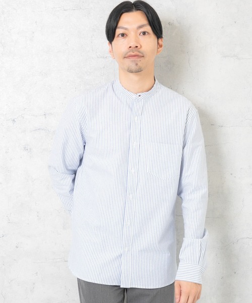 URBAN RESEARCH ROSSO MEN(アーバンリサーチロッソメン)の「『WEB限定』『XXLサイズあり』『抗菌/消臭』ハイパフォーマンスオックスバンドカラーシャツ(シャツ/ブラウス・メンズ・ブラック/ライトブルー/ホワイト/インディゴブルー/グレー/ブラック系その他/ストライプ/グリーン系その他/ブラウン系その他/ピンク系その他/ネイビー/ブルー系その他/グレー系その他/ベージュ・X-LARGE/LARGE/MEDIUM/SMALL/XX-LARGE)」の18枚目の写真