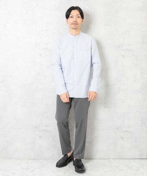 URBAN RESEARCH ROSSO MEN(アーバンリサーチロッソメン)の「『WEB限定』『XXLサイズあり』『抗菌/消臭』ハイパフォーマンスオックスバンドカラーシャツ(シャツ/ブラウス・メンズ・ブラック/ライトブルー/ホワイト/インディゴブルー/グレー/ブラック系その他/ストライプ/グリーン系その他/ブラウン系その他/ピンク系その他/ネイビー/ブルー系その他/グレー系その他/ベージュ・X-LARGE/LARGE/MEDIUM/SMALL/XX-LARGE)」の19枚目の写真