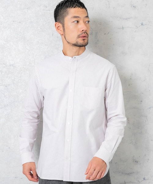 URBAN RESEARCH ROSSO MEN(アーバンリサーチロッソメン)の「『WEB限定』『XXLサイズあり』『抗菌/消臭』ハイパフォーマンスオックスバンドカラーシャツ(シャツ/ブラウス・メンズ・ブラック/ライトブルー/ホワイト/インディゴブルー/グレー/ブラック系その他/ストライプ/グリーン系その他/ブラウン系その他/ピンク系その他/ネイビー/ブルー系その他/グレー系その他/ベージュ・X-LARGE/LARGE/MEDIUM/SMALL/XX-LARGE)」の20枚目の写真