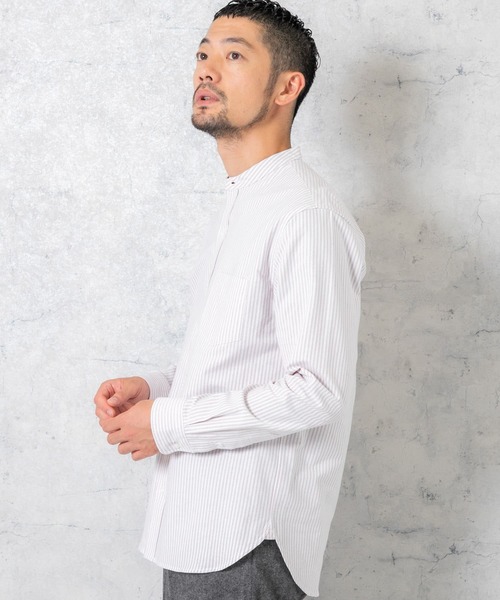 URBAN RESEARCH ROSSO MEN(アーバンリサーチロッソメン)の「『WEB限定』『XXLサイズあり』『抗菌/消臭』ハイパフォーマンスオックスバンドカラーシャツ(シャツ/ブラウス・メンズ・ブラック/ライトブルー/ホワイト/インディゴブルー/グレー/ブラック系その他/ストライプ/グリーン系その他/ブラウン系その他/ピンク系その他/ネイビー/ブルー系その他/グレー系その他/ベージュ・X-LARGE/LARGE/MEDIUM/SMALL/XX-LARGE)」の21枚目の写真